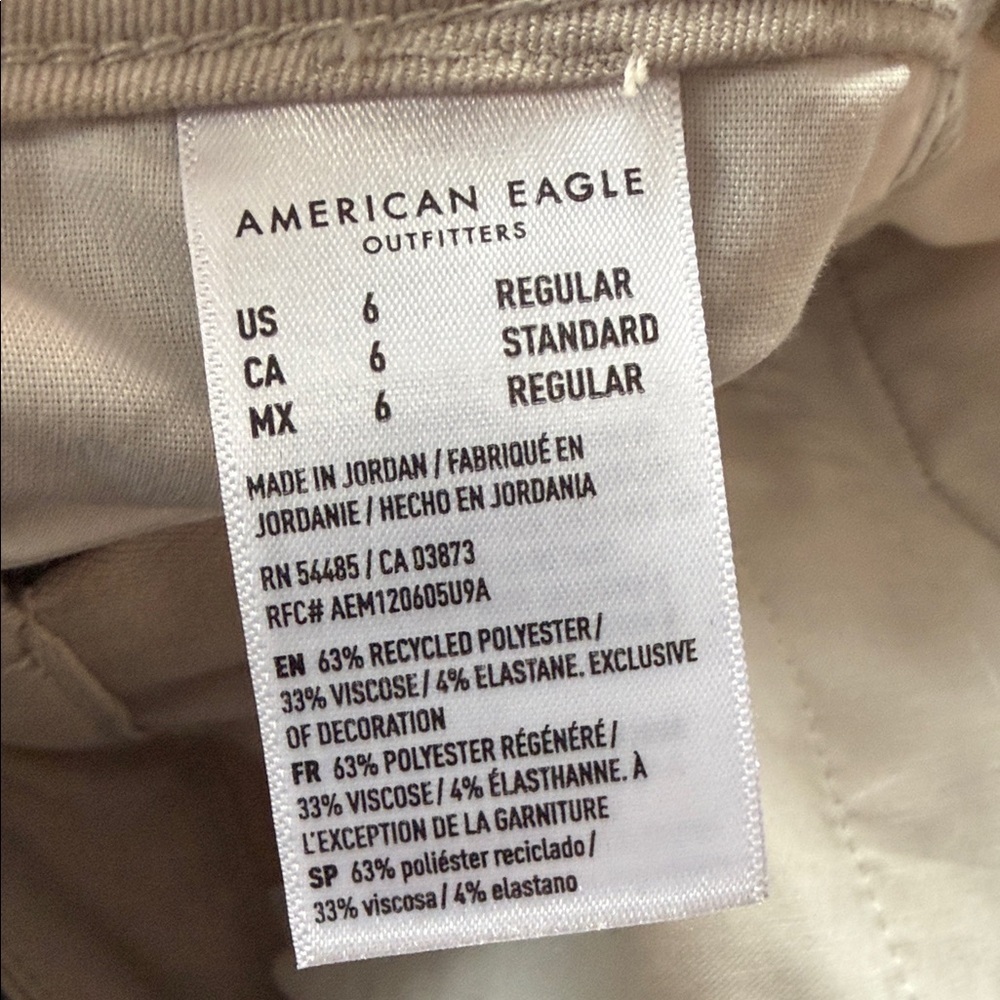 American Eagle Outfitters Cream stovepipe Trousers - Picture 5 of 6